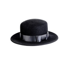 Канотье -фетровая шляпка № 900 чёрная Канотье -фетровая шляпка № 900 чёрная