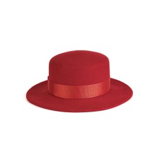 Канотье -фетровая шляпка № 900 алая Канотье -фетровая шляпка № 900 алая