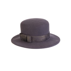 Канотье -фетровая шляпка № 900 тёмно-серая Канотье -фетровая шляпка № 900 тёмно-серая