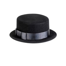 Канотье -фетровая шляпка № 901 чёрная Канотье -фетровая шляпка № 901 чёрная