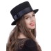 Канотье -фетровая шляпка № 901                            чёрная