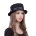 Канотье -фетровая шляпка № 901                            чёрная