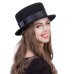 Канотье -фетровая шляпка № 901                            чёрная