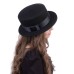 Канотье -фетровая шляпка № 901                            чёрная