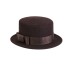 Канотье -фетровая шляпка № 901 коричневая