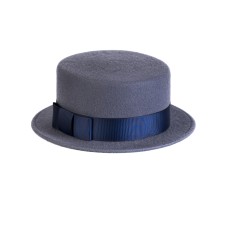 Канотье -фетровая шляпка № 901 серо-голубая Канотье -фетровая шляпка № 901 серо-голубая