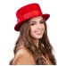 Канотье -фетровая шляпка № 901 красная Канотье -фетровая шляпка № 901 красная