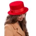 Канотье -фетровая шляпка № 901 красная Канотье -фетровая шляпка № 901 красная