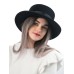 Канотье -фетровая шляпка № 904 чёрная Канотье -фетровая шляпка № 904 чёрная