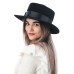 Канотье -фетровая шляпка № 904 чёрная Канотье -фетровая шляпка № 904 чёрная