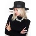 Канотье -фетровая шляпка № 904 чёрная Канотье -фетровая шляпка № 904 чёрная