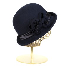 Фетровая шляпка №94 тёмно-синяя