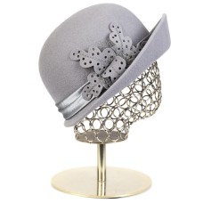 Фетровая шляпка №98         светоо-серая