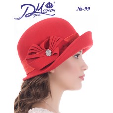 Фетровая шляпка №99 красная Фетровая шляпка №99 красная