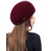 Фетровый шерстяной берет 101 тёмно-красный