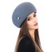 Фетровый шерстяной берет 101 серо-голубой