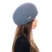 Фетровый шерстяной берет 101 серо-голубой