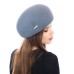 Фетровый шерстяной берет 101 серо-голубой