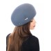 Фетровый шерстяной берет 101 серо-голубой