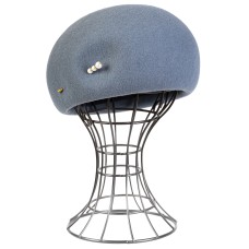 Фетровый шерстяной берет 101 серо-голубой Фетровый шерстяной берет 101 серо-голубой