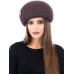 Фетровый шерстяной берет 101 тёмный капучино