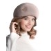 Фетровый шерстяной берет 101 песочный