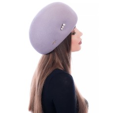 Фетровый шерстяной берет 101 св-сиреневый