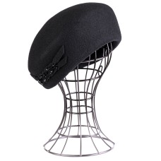 Фетровый шерстяной берет 102 черный Фетровый шерстяной берет 102 черный