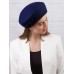 Фетровый шерстяной берет 102 т-синий Фетровый шерстяной берет 102 т-синий
