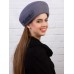 Фетровый шерстяной берет 102 серо-голубой