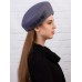 Фетровый шерстяной берет 102 серо-голубой