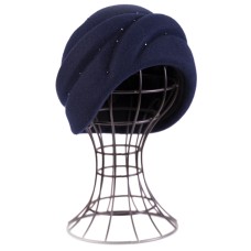 Фетровый шерстяной берет 128 Чалма т-синяя Фетровый шерстяной берет 128 Чалма т-синяя