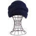Фетровый шерстяной берет 128 Чалма т-синяя Фетровый шерстяной берет 128 Чалма т-синяя