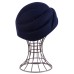 Фетровый шерстяной берет 128 Чалма т-синяя Фетровый шерстяной берет 128 Чалма т-синяя