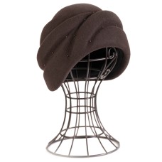 Фетровый шерстяной берет 128 Чалма коричневая Фетровый шерстяной берет 128 Чалма коричневая