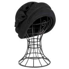 Фетровый шерстяной берет 138 чёрный Фетровый шерстяной берет 138 чёрный