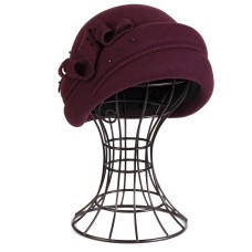 Фетровый шерстяной берет 138 бордо Фетровый шерстяной берет 138 бордо