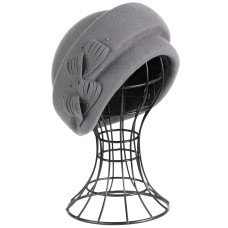 Фетровый шерстяной берет 153 серый Фетровый шерстяной берет 153 серый