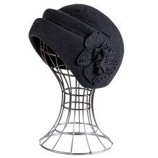 Фетровый шерстяной берет 174 черный Фетровый шерстяной берет 174 черный