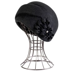 Фетровый шерстяной берет 175 чёрный Фетровый шерстяной берет 175 чёрный