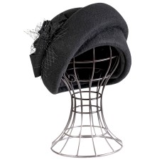 Фетровый шерстяной берет 176 чёрный Фетровый шерстяной берет 176 чёрный