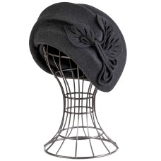 Фетровый шерстяной берет 275 чёрный