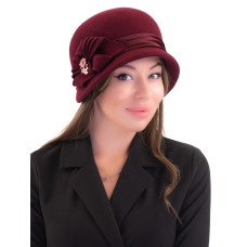 Фетровый шерстяной капор 315 бордо Фетровый шерстяной капор 315 бордо