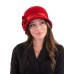 Фетровый шерстяной капор 315 красный