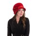 Фетровый шерстяной капор 315 красный