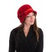 Фетровый шерстяной капор 315 красный