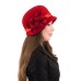 Фетровый шерстяной капор 315 красный