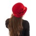 Фетровый шерстяной капор 315 красный