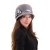 Фетровый шерстяной капор 315 светло-серый