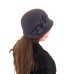 Фетровый шерстяной капор 315 тёмно-серый